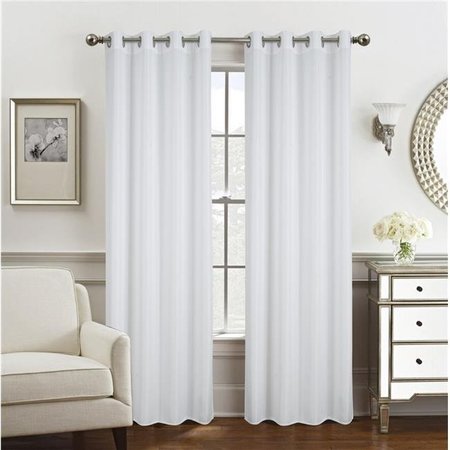 OLIVIA GRAY Olivia Gray PNG31697 54 x 84 in. Gilbert Solid Single Grommet Curtain Panel; White PNG31697